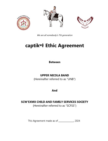 captíkʷł Ethic Agreement